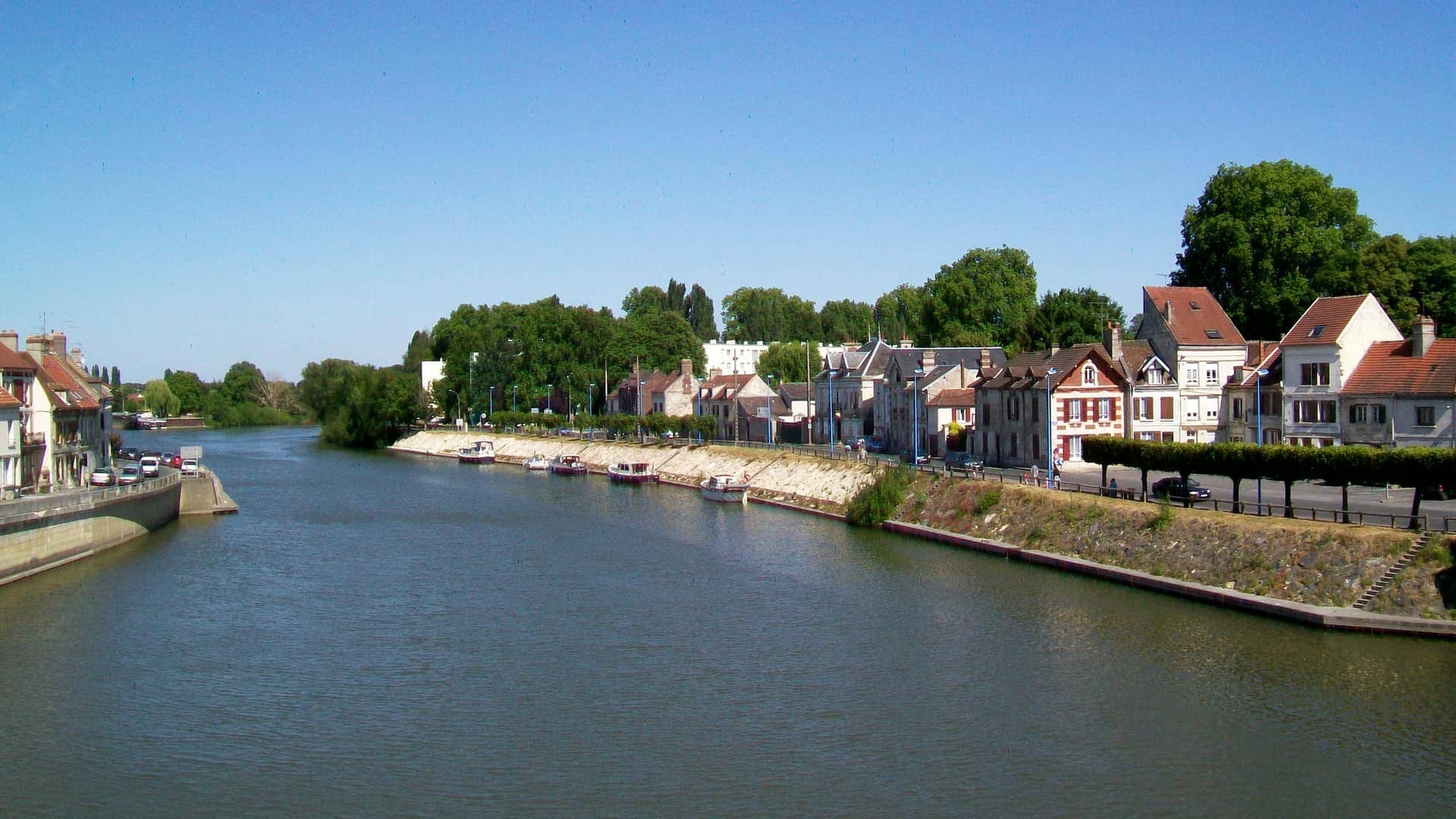 Vue de Pont-Sainte-Maxence, Oise (60)